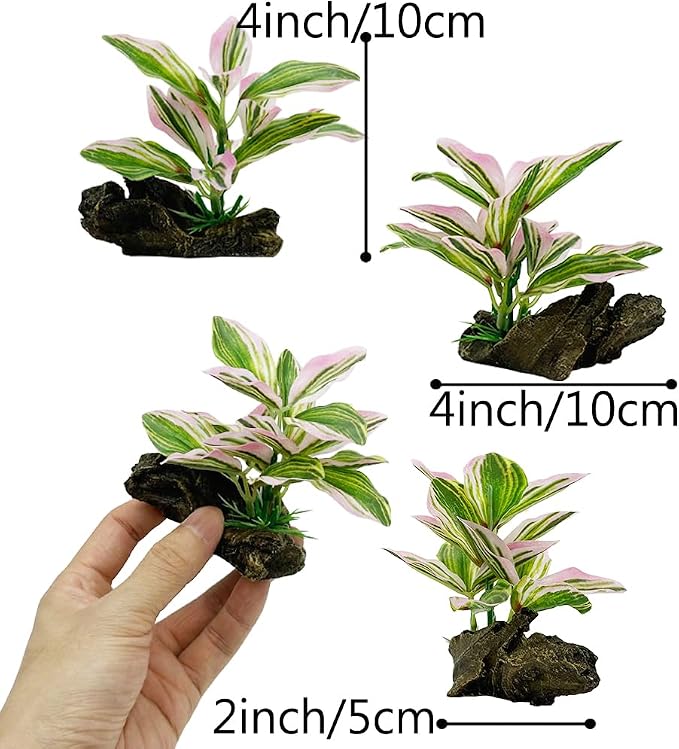 Smoothedo-Pets Fish Tank Decorations Aquarium Decor Ornaments Betta Pink Leaf - Image 3