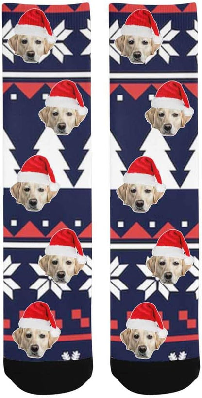 Custom Face Socks, Personalized Dog Lover Pet Photo Picture on Socks Unisex - Image 3