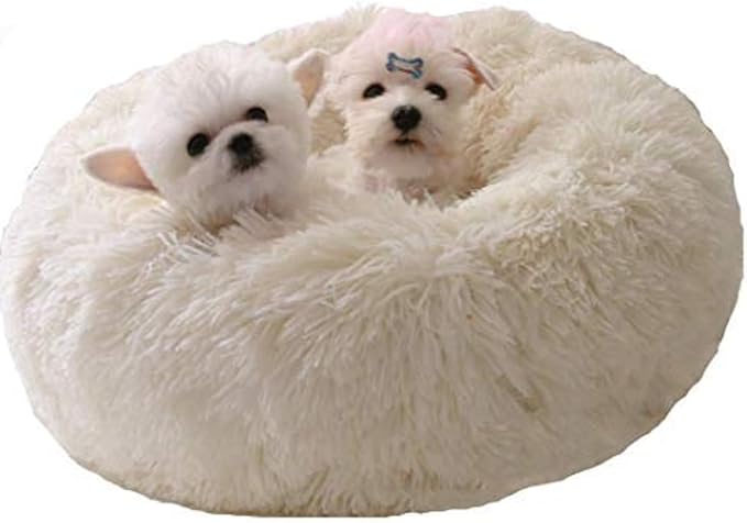 BODISEINT Modern Soft Plush Round Pet Bed by BODISEINT