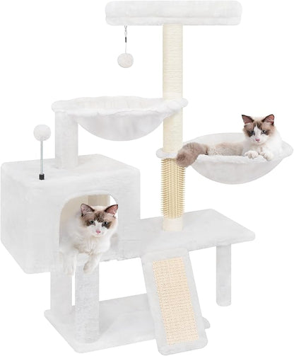 ROYPET Cat Tree with Cat Condo and Two Hammocks, Cat Tower with Scratching - Image 2