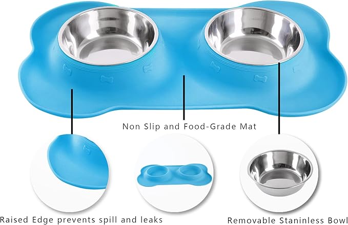 Hubulk Pet Dog Bowls 2 Stainless Steel Dog Bowl - Image 3