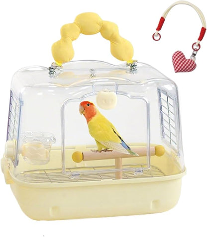Bird Travel Cage – 12.32x9.06x9.17 inch Transparent Parrot Carry Bag | Bird - Image 7