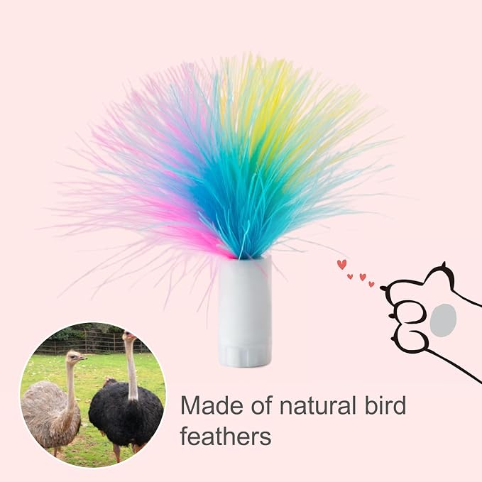 ORSDA 12Pcs Interchangeable Attachments Cat Feather Toys Replaceable Feathers - Image 2