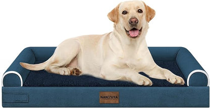 Large Dog Bed Orthopedic Washable: Beds Bolster XL Bed Large Big Dogs Egg Crate by Nanuya