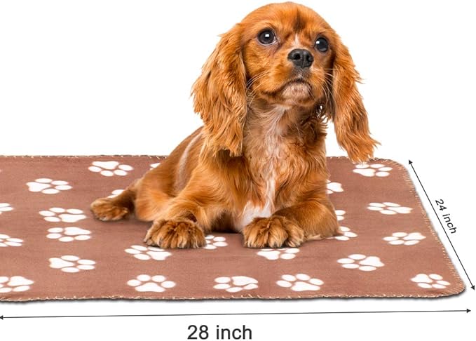 Comsmart Dog Blankets for Small Dogs, 6 Pack Puppy Blanket Cute Paw Print Pet - Image 3
