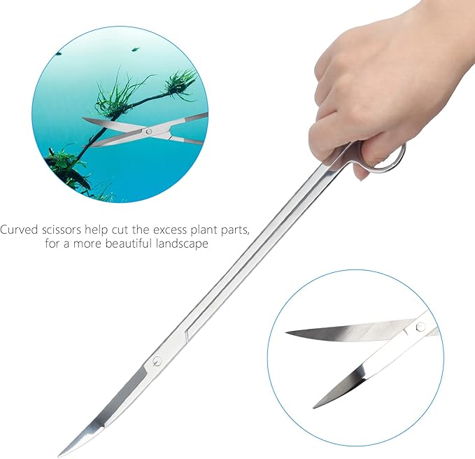Aquarium Aquascape Tools Kit 15in, 4 in 1 Anti-Rust Aquatic Plant Aquascaping - Image 4