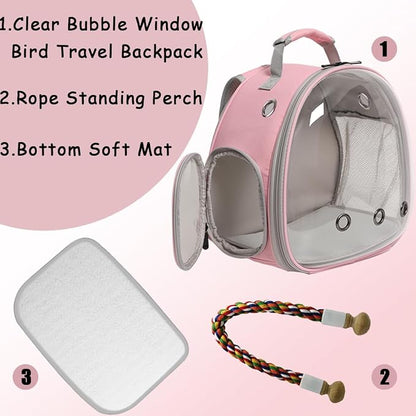 Small Bird Travel Backpack Carrier Cage, Backpack to Transport Backpack Carrier - Image 3