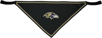 Pets First NFL Baltimore Ravens TIE Bandana, Size Large/X-Large. Dog Bandana - Image 2
