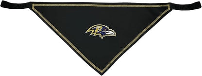 Pets First NFL Baltimore Ravens TIE Bandana, Size Small/Medium. Dog Bandana - Image 2
