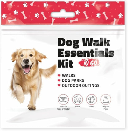 pH Advantage Dog Walking Essentials Kit – Includes Poop Bags, Disposable Water by KitUSafe