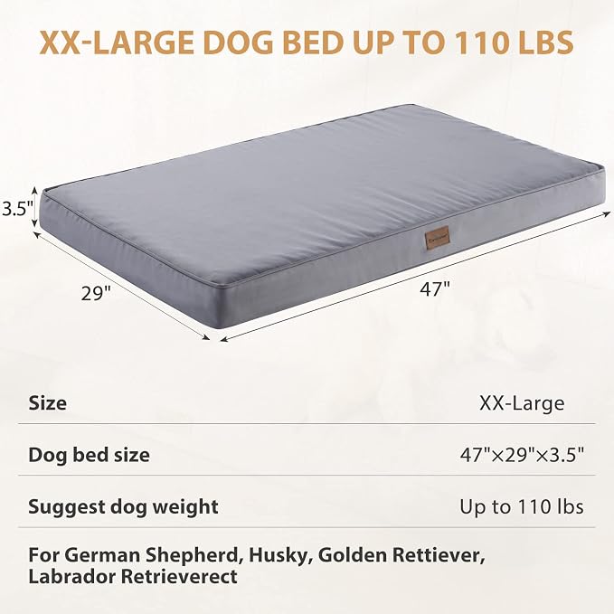 BFPETHOME Outdoor Dog Beds for Large Dogs, Waterproof Dog Bed for Medium - Image 4