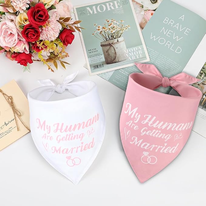 SZEE Bridal Shower Gifts for Bride, 2 Pack My Humans are Getting Married Dog - Image 5