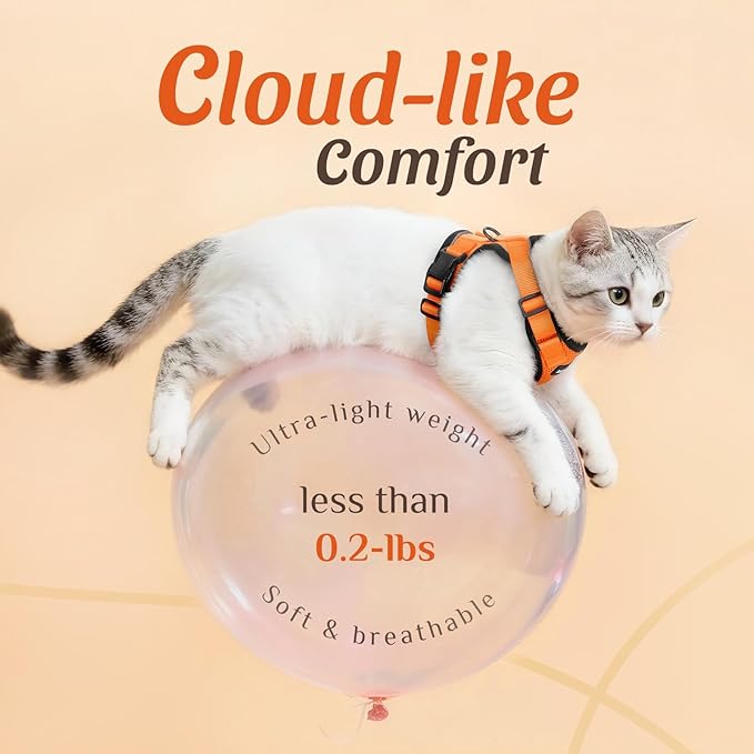 Dooradar Cat Harness and Leash Set, Escape Proof Safe Adjustable Kitten Vest - Image 6