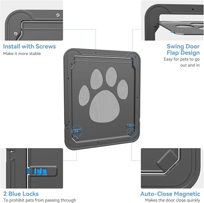 PETLESO Dog Door for Screen Doors, Large Dog Opening for Sliding Doors - Image 5