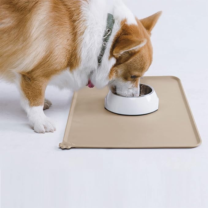 AUDWUD Silicone Waterproof Pet Feeding Mats, Anti Slip Bowl Pad, Dog Mat - Image 7