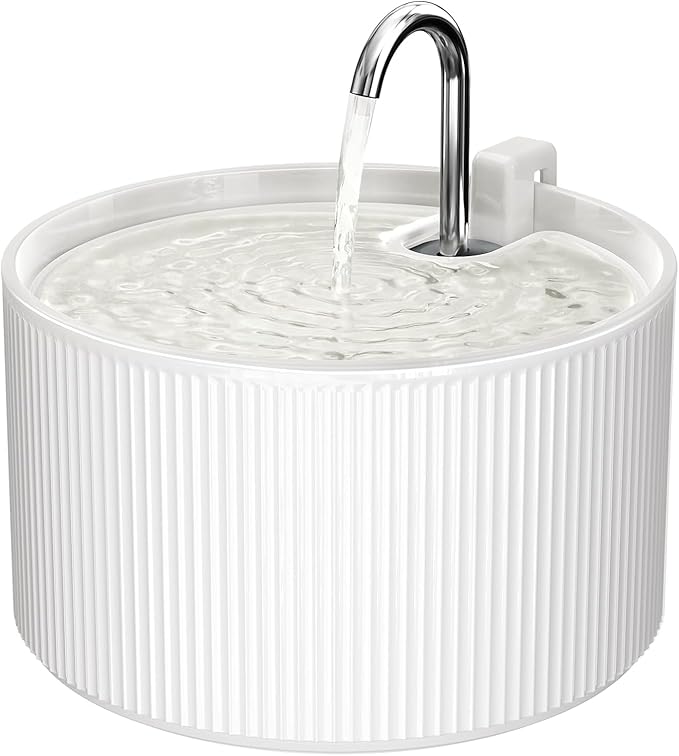 Voluas Ceramic Cat Water Fountain: 2.2L/74oz Cat Fountains by Voluas