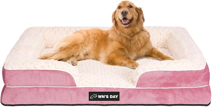 Orthopedic Dog Bed for Large Medium Sized, Washable Memory Foam Large Dog Bed by Unknown
