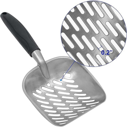 Cat Litter Scoop, Aluminum Alloy Sifter, Durable Metal Poop Scooper - Image 5