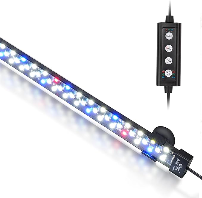 hygger 24/7 Mode Submersible Aquarium LED Light, Full Spectrum Hidden Fish Tank by hygger