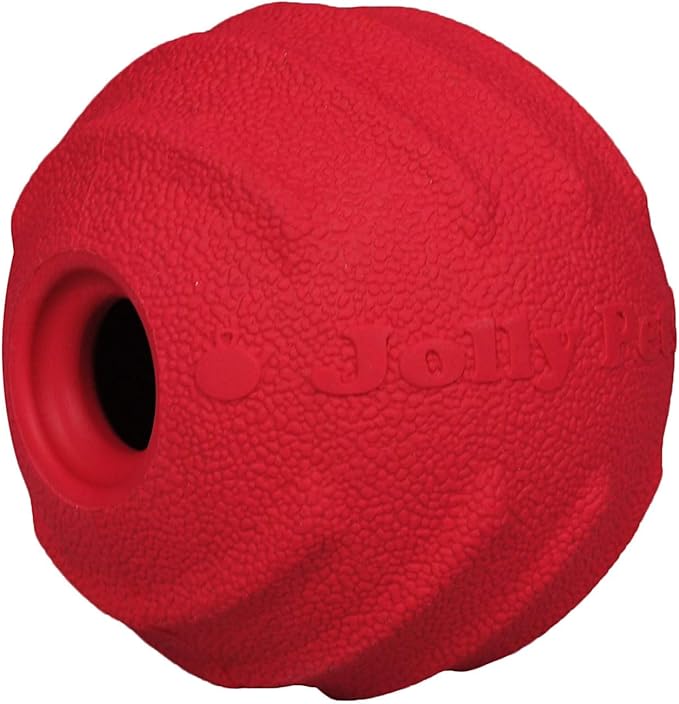 Jolly Pets Tuff Tosser Bouncing Ball Tog Toy/Treat Holder, 4 Inches, All Breed by JollyPets