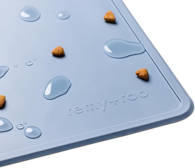 Remy+Roo Dusty Blue Silicone Dog Food Mat - Image 8