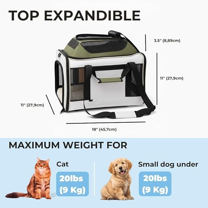 Cat Carrier Dog Carrier Airline Approved, Pet Carrier - Image 3