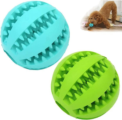 Sunglow 2 Pack Dog Toy Ball，Nontoxic Bite Resistant Teething Toys Balls by Sunglow