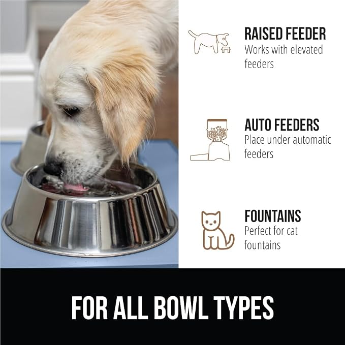 GORILLA GRIP 100% Waterproof Raised Edge BPA Free Silicone Pet Feeding Mat - Image 6