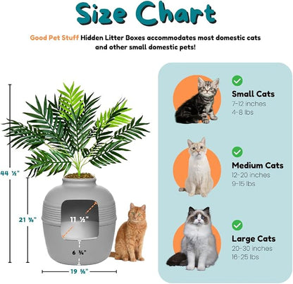 Good Pet Stuff Hidden Litter Box Planter, Decorative Cat Litter Enclosure - Image 6