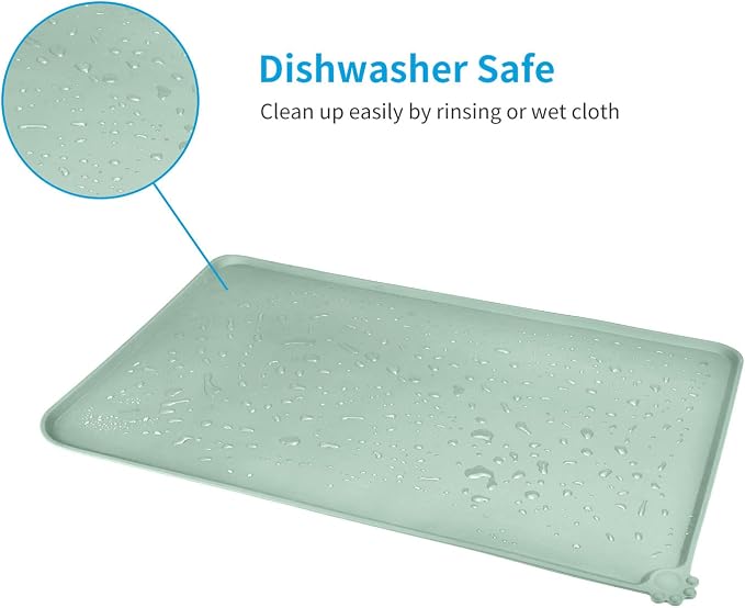 AUDWUD Silicone Waterproof Pet Feeding Mats, Anti Slip Bowl Pad, Dog Mat - Image 5