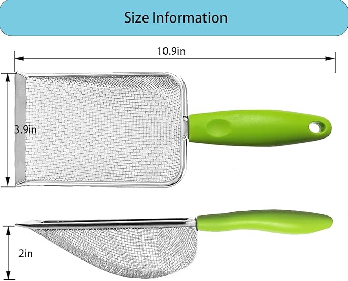3PCS Stainless Steel Cat Litter Scoop, Litter Cleaner Corner Scoop Sand Sifter - Image 2