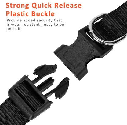 4 Pack Nylon Dog Collars, Classic Adjustable Pet Dog Collar - Image 4