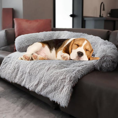 Calming Dogs/Cats Bed Mats, Dog Pad Washable Removable Couch Cover, Plush Long by Tinaco