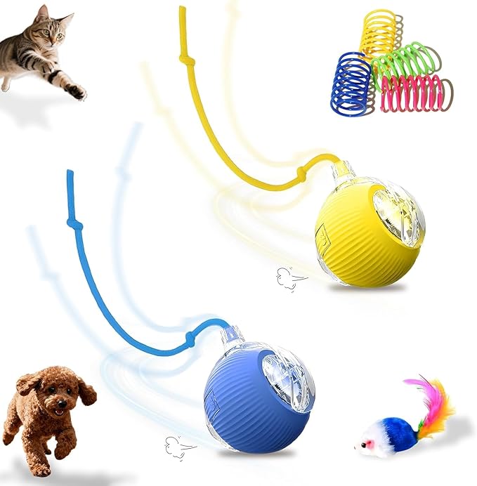 2-Pack Interactive Cat Toys Ball by Petayouj