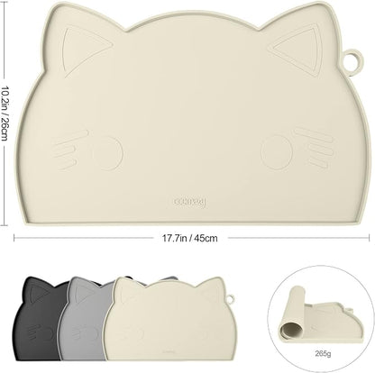 Coomazy Cat & Dog Feeding Mat, Thicker Non-Slip Silicone Mat - Image 2