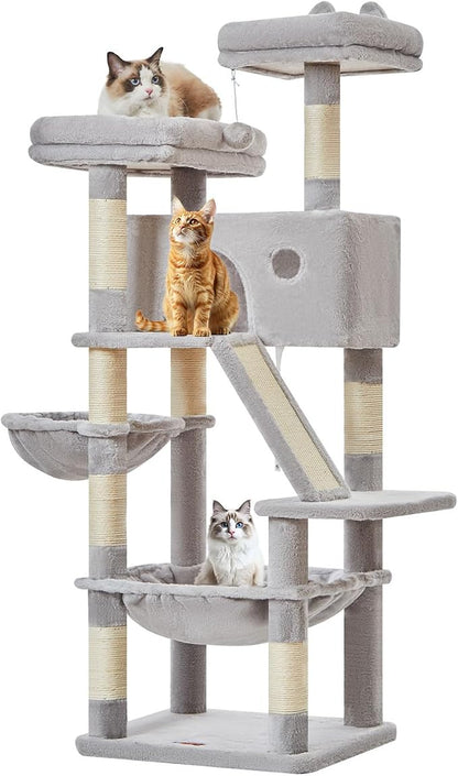 Taoqimiao Cat Tree 57.5-Inch, Cat Tower - Image 8