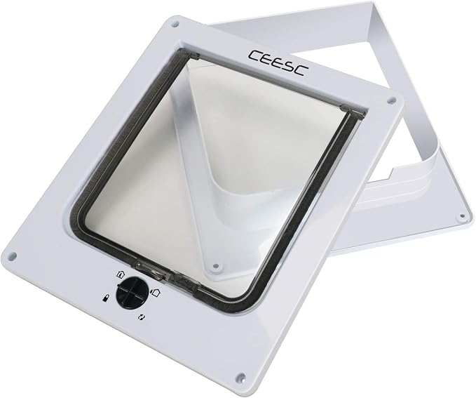 CEESC Extra Large Cat Door, Rotary 4 Way Locking Cat Door - Image 4