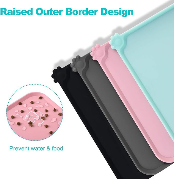 Silicone Waterproof Dog Cat Pet Feeding Mats, Non Slip, Easy Clean Pet Dog Cat - Image 4
