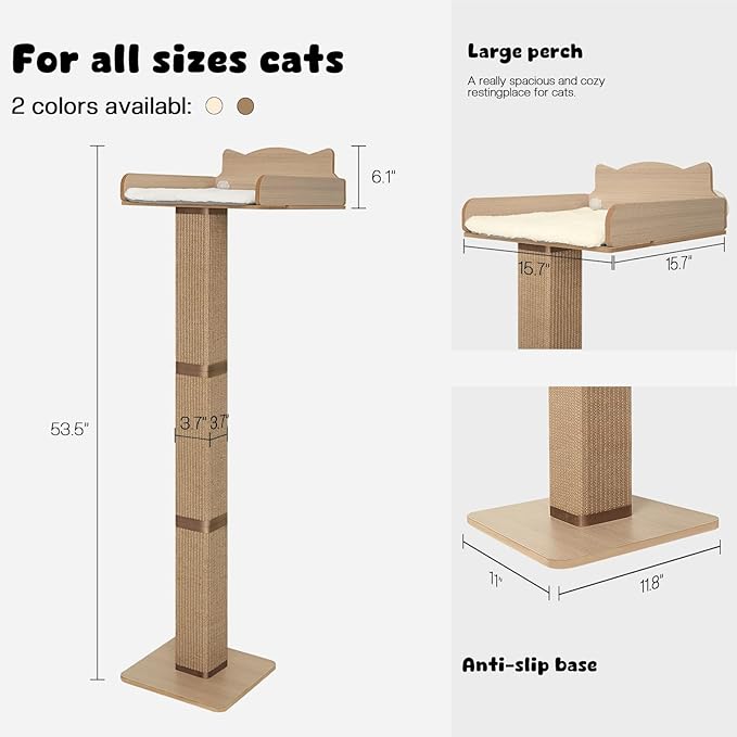Cat Window Perch with Thick Sisal Scratching Post, Cat Hammock - Image 7