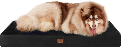 EHEYCIGA Waterproof Dog Bed Orthopedic 47"x29", Memory Foam Pet Bed by EHEYCIGA