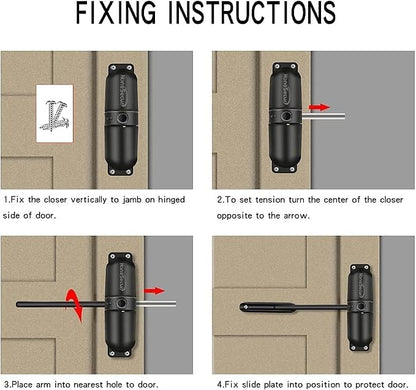 Safety Spring Door Closers, Adjustable Closing Hinge, Automatic Stopper Fire - Image 3