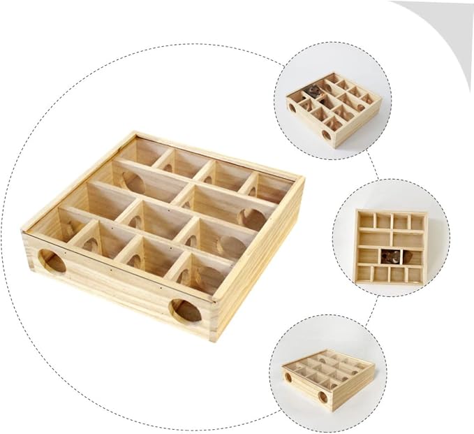 POPETPOP Wooden Hamster Maze Interactive Household - Image 3