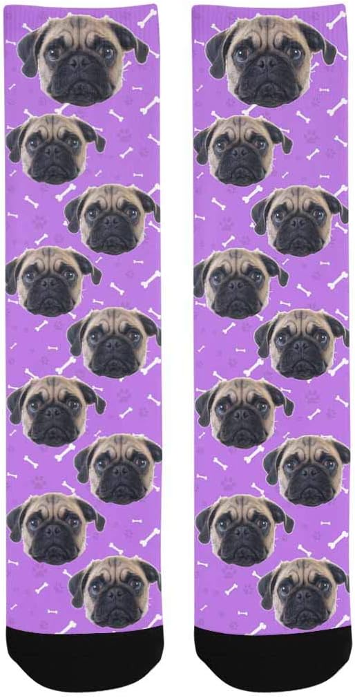 Custom Face Socks, Personalized Dog Lover Pet Photo Picture on Socks Unisex - Image 3