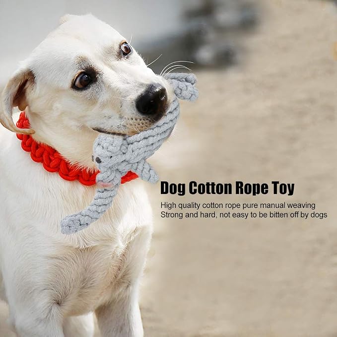Pet Cotton Rope Biting Chewing Molar Toy, Cartoon Animal Shape & Pure Manual - Image 6