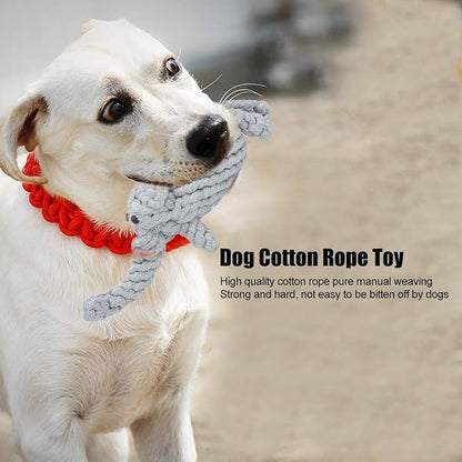Pet Cotton Rope Biting Chewing Molar Toy, Cartoon Animal Shape & Pure Manual - Image 6
