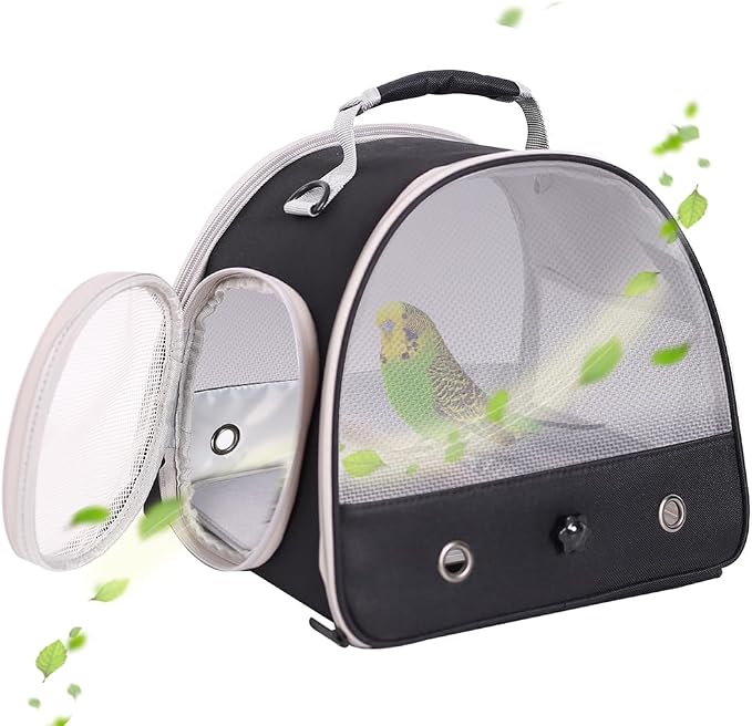 Bird Carrier, Portable Small Bird Parrot Parakeet Carrier by halinfer