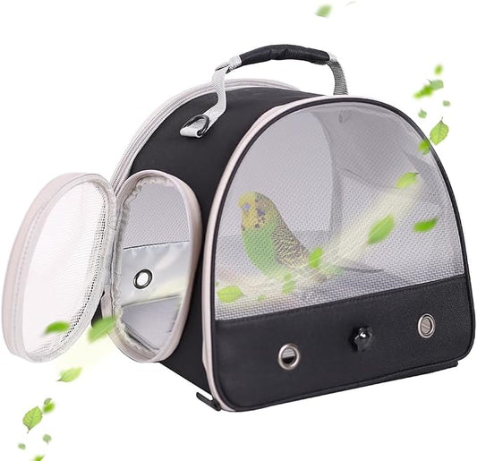 Bird Carrier, Portable Small Bird Parrot Parakeet Carrier by halinfer