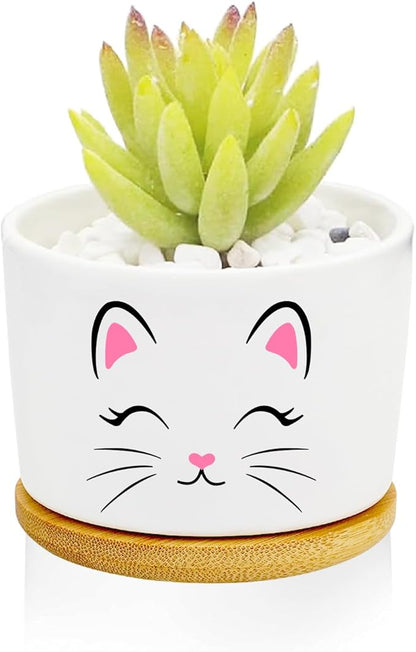 Window Garden Cat Planter Pots, Cat Loves Gifts by Databa