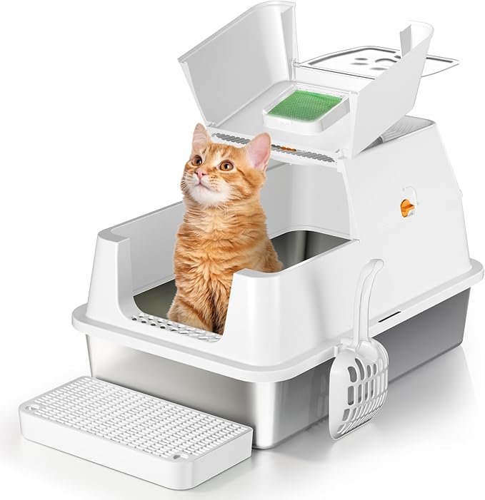Stainless Steel Cat Litter Box by Eosarcu