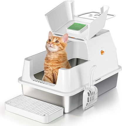Stainless Steel Cat Litter Box by Eosarcu
